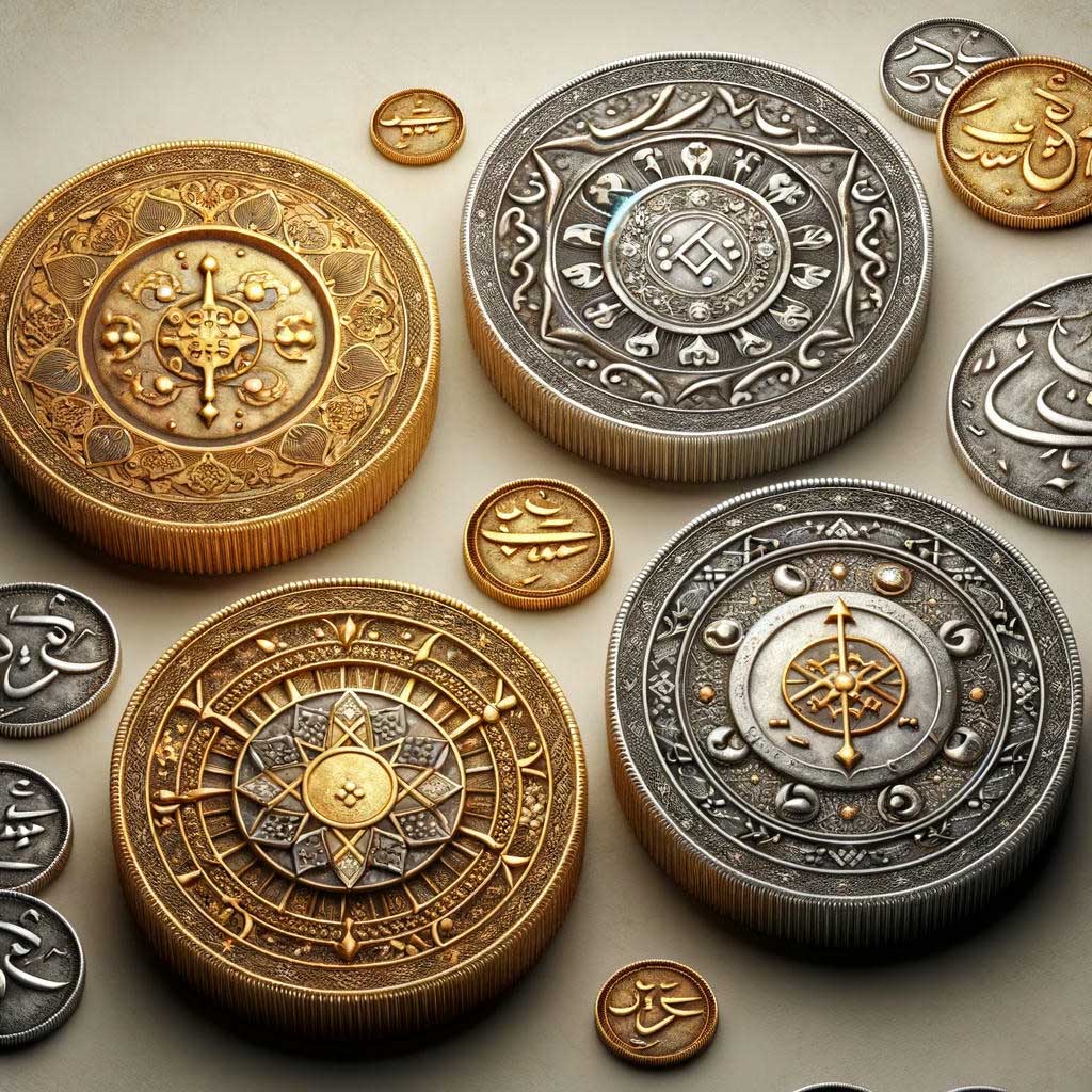 عکس  سکه های قدیمی نقره و طلا
